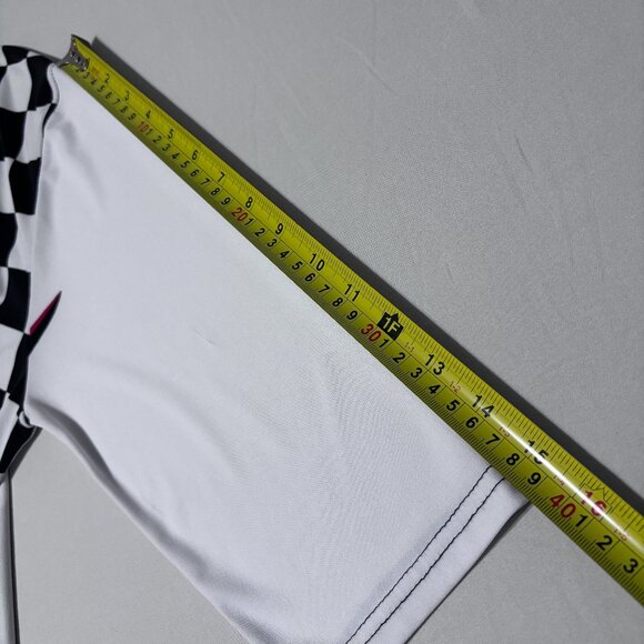 Valentina 1X Top Graphic Woman Red Dress Checkered Bling Rhinestone Tunic Tee - Picture 8 of 8